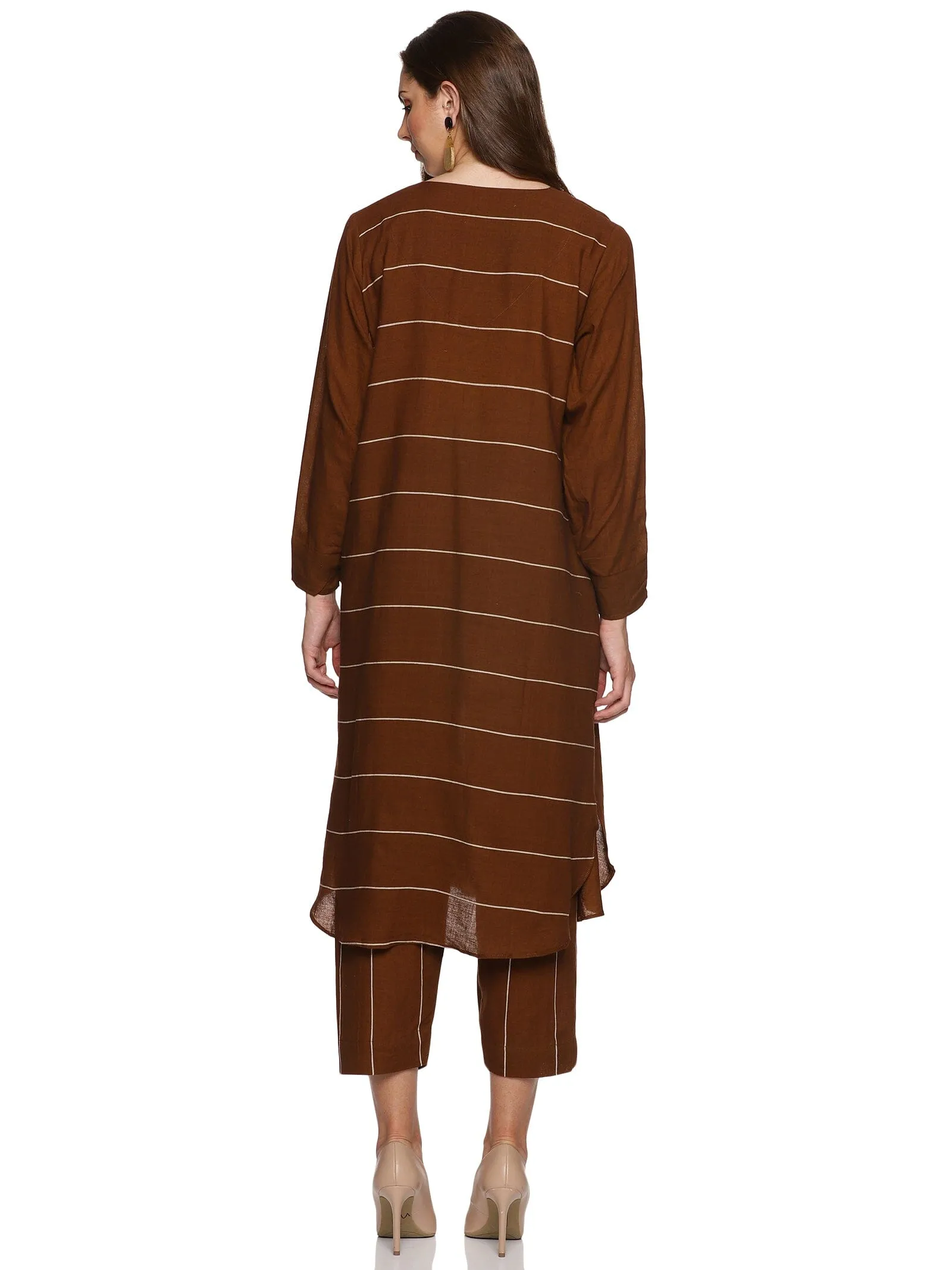 "Kiona" Brown handloom Co-ord Set