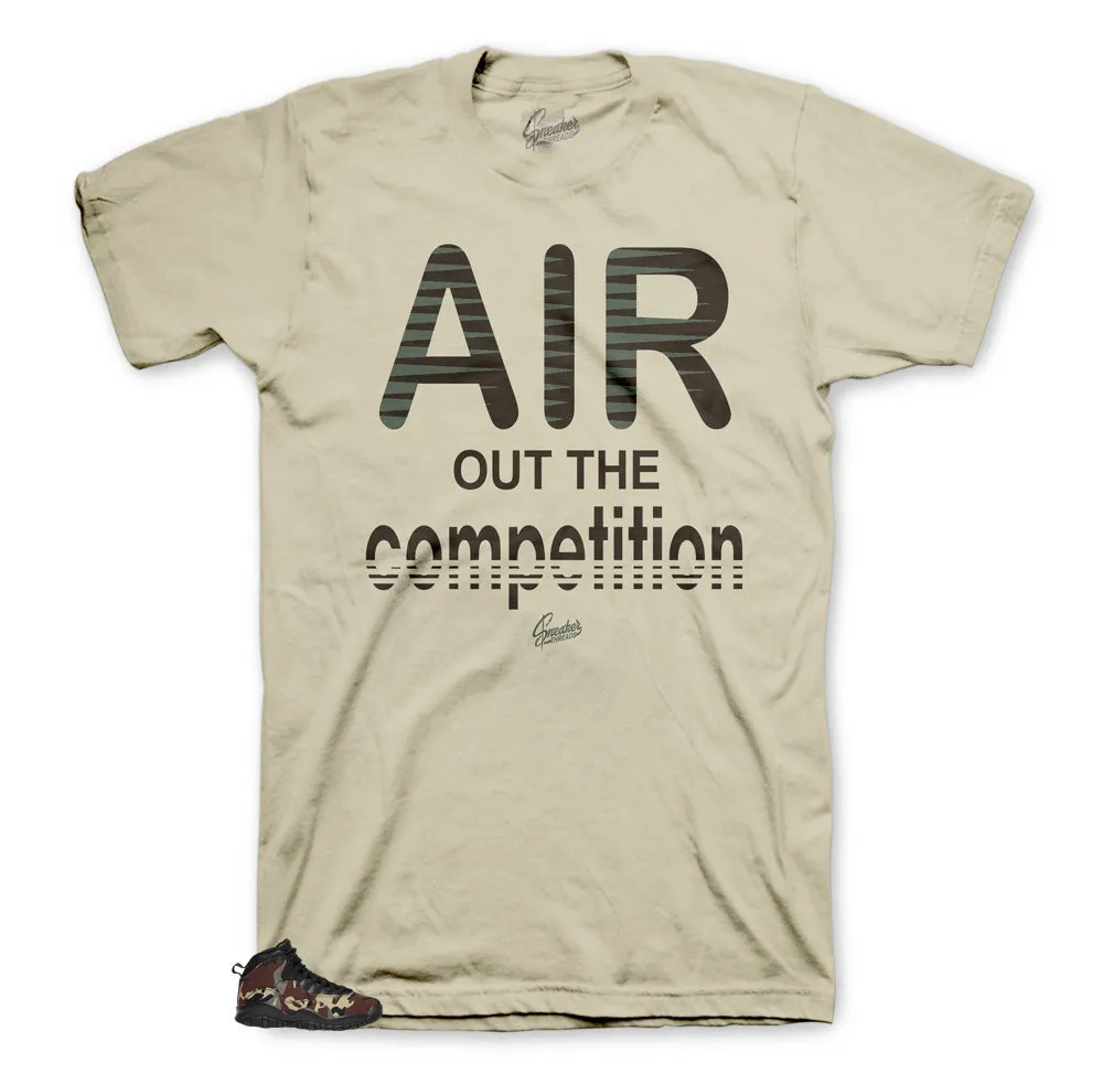 Retro 10 Woodland Camo Air Out  Shirt