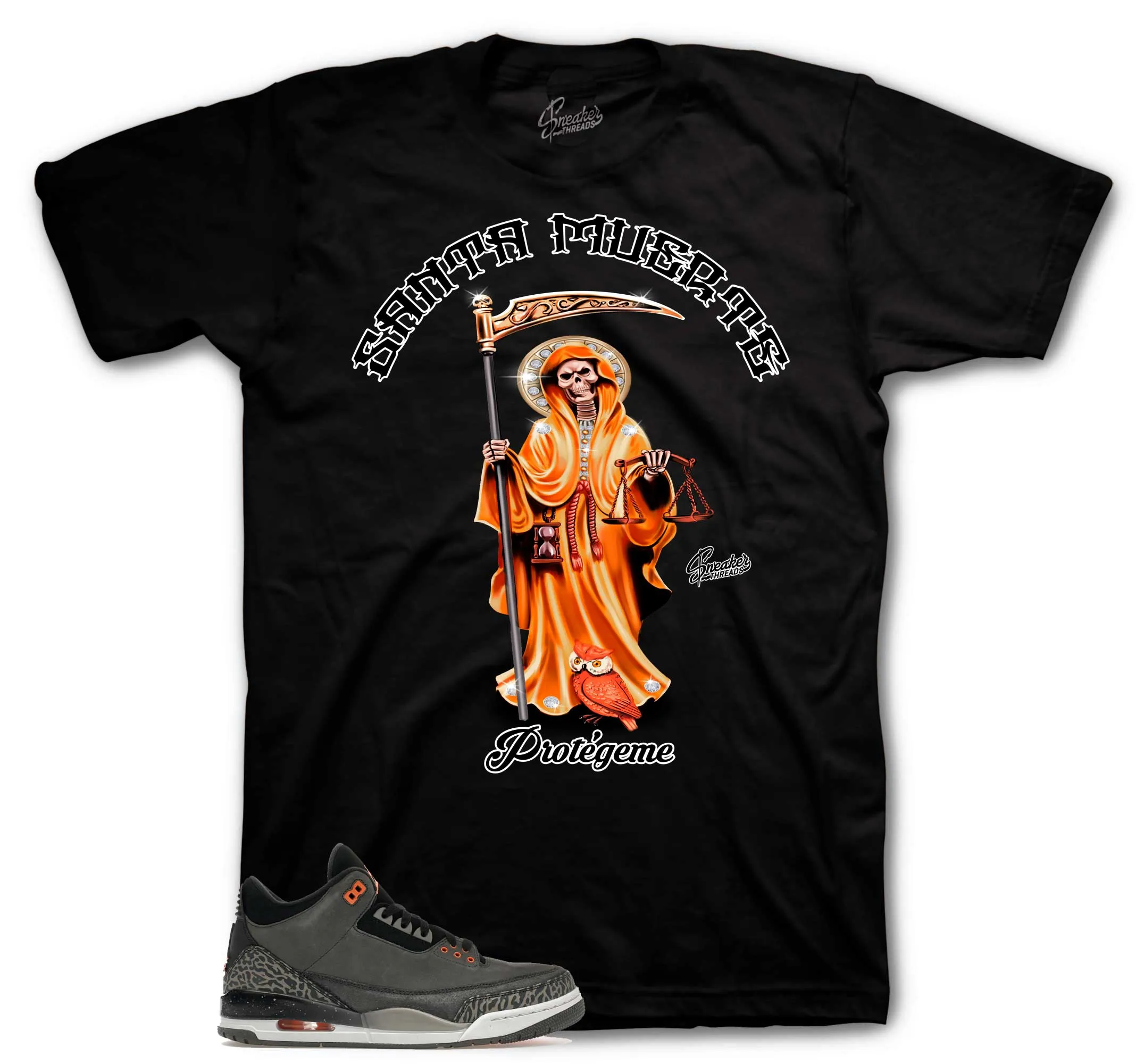 Retro 3 Fear Santa Muerte Shirt