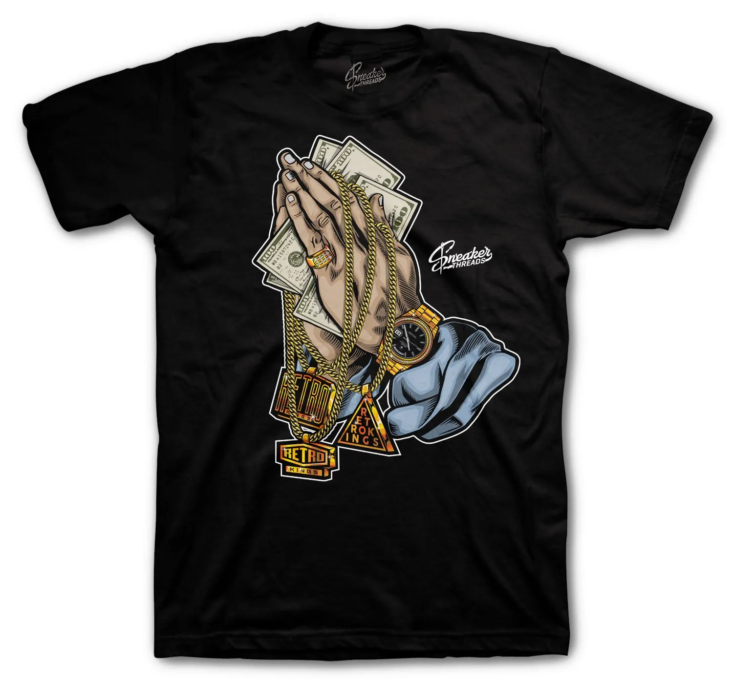 Retro 3 Patchwork Pray Blessed Shirt