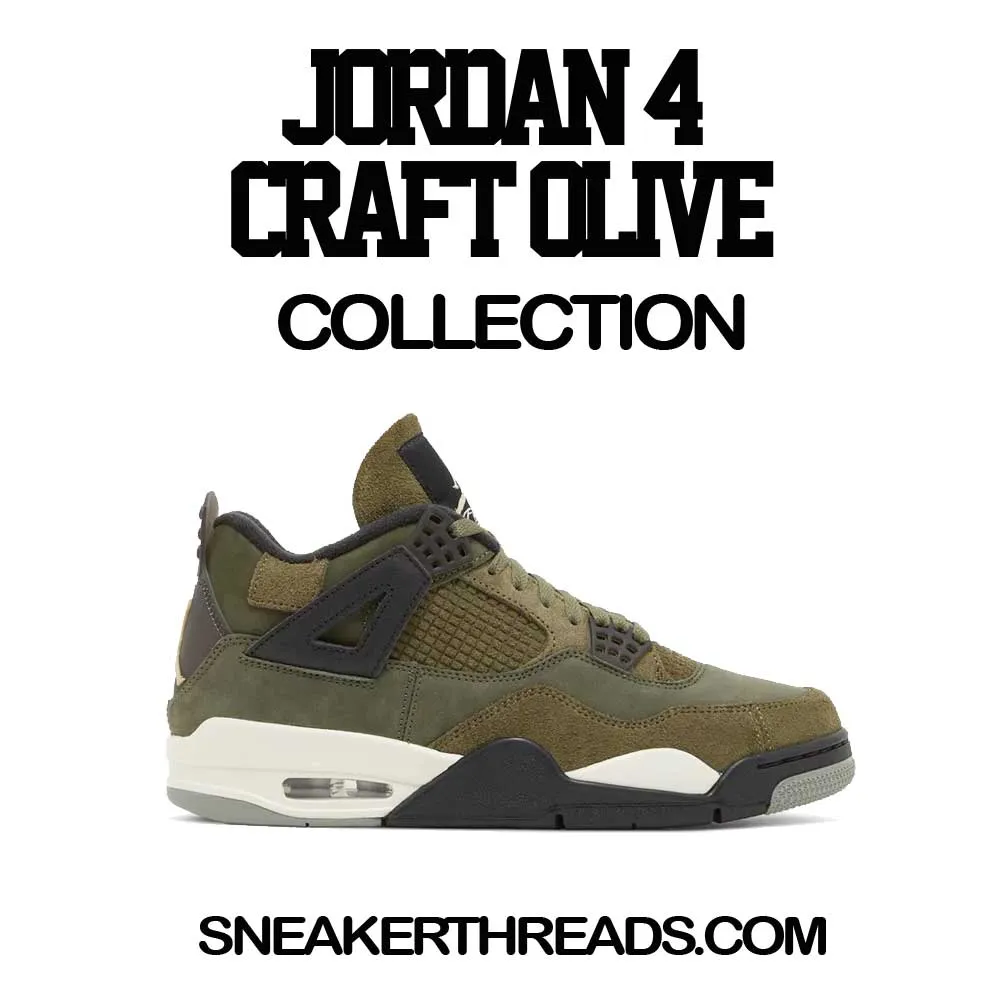 Retro 4 Craft Olive ST Drip Shirt