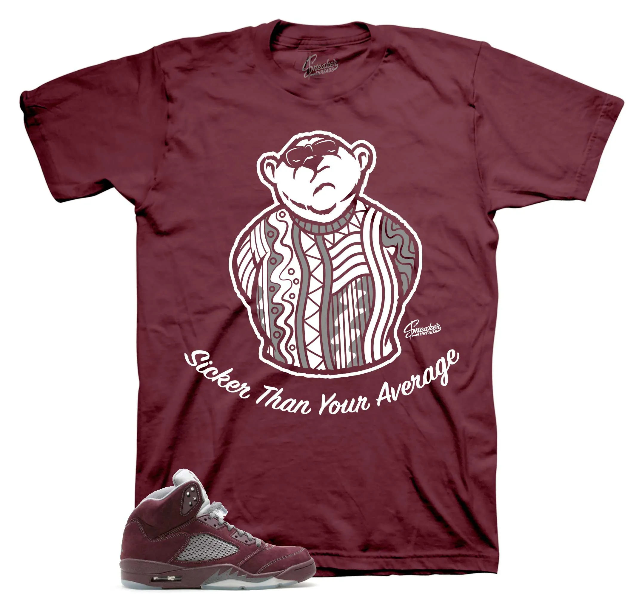 Retro 5 Burgundy Big Bear Shirt