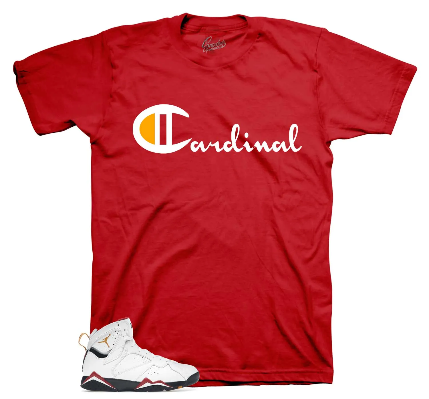 Retro 7 Cardinal Script Shirt