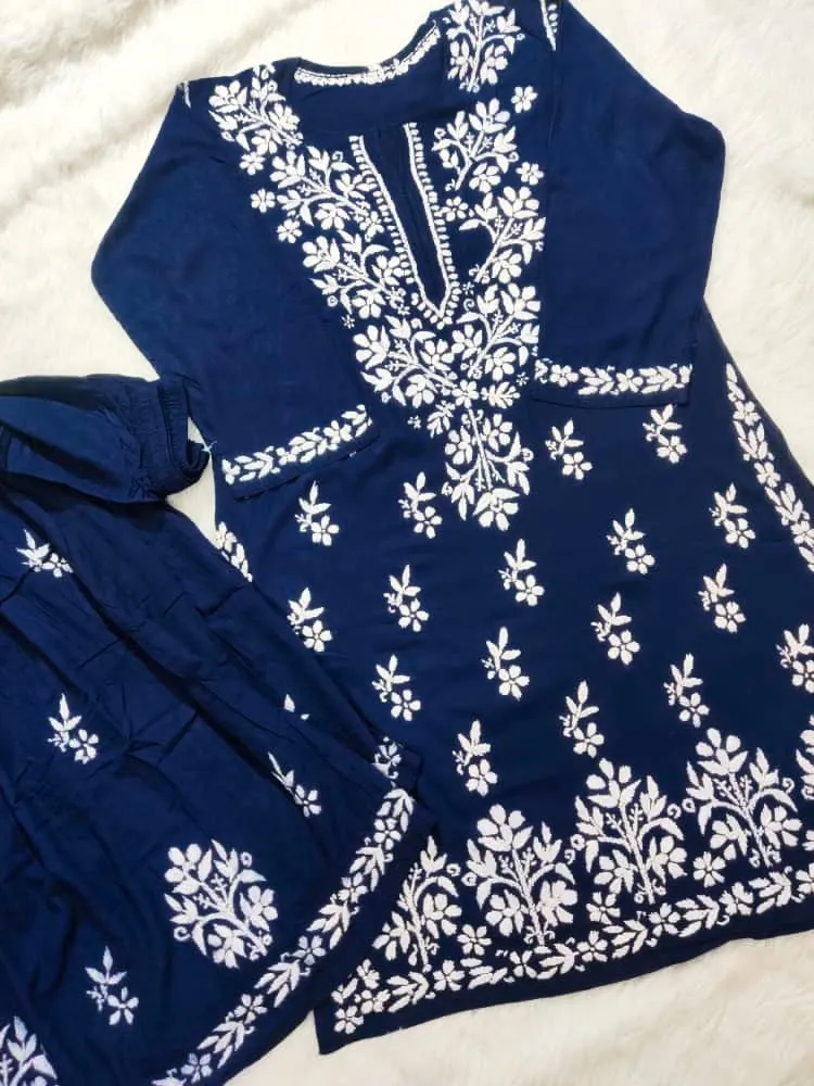 Ritu Modal Chikankari Gharara Set