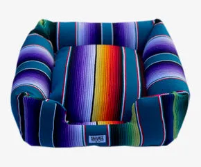 Saltillo Serape Bumper Bed - Marine