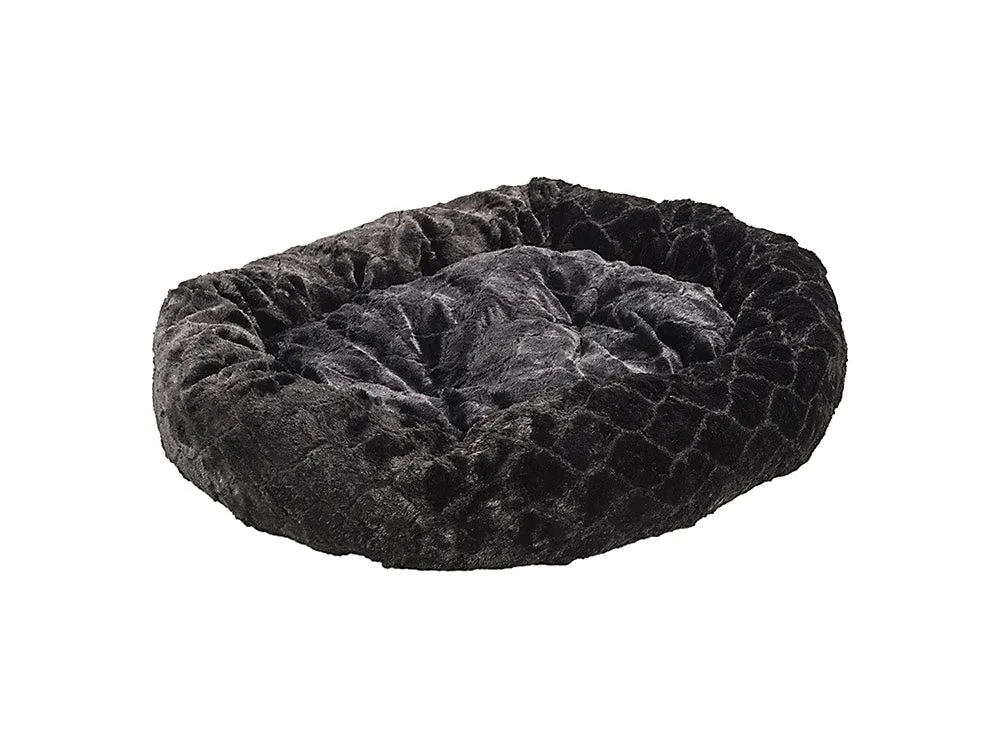 Sleep Zone Diamond Cut Lounger Dog Bed, 27 inch Black