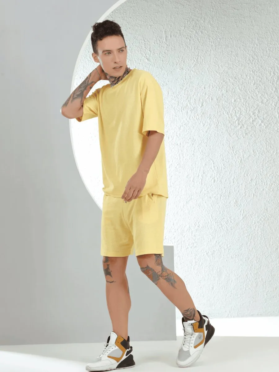 Waffle Oversized Yellow Co-ords