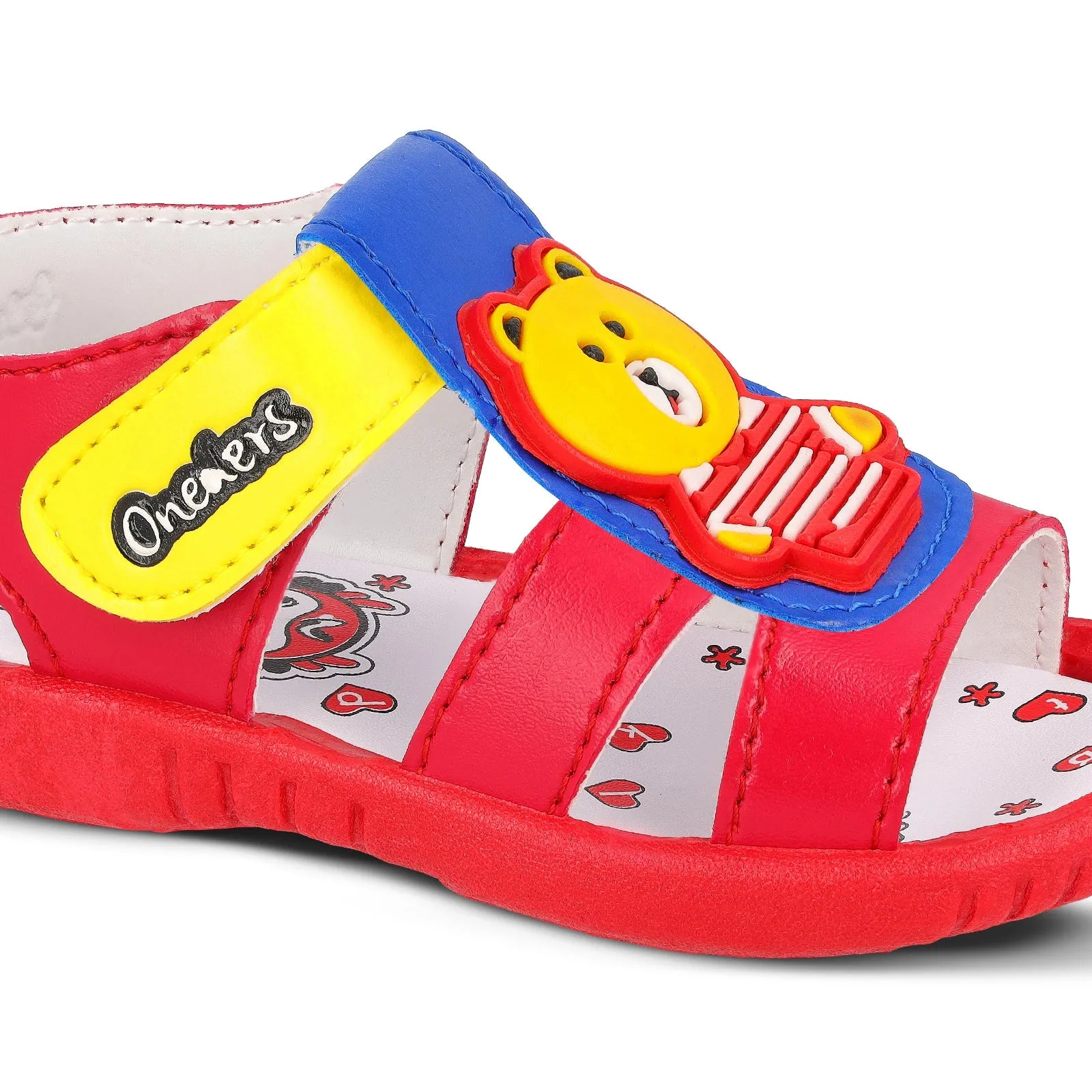 Walkaroo Kids Cartoonic Fisherman Sandals  - WK336 Red