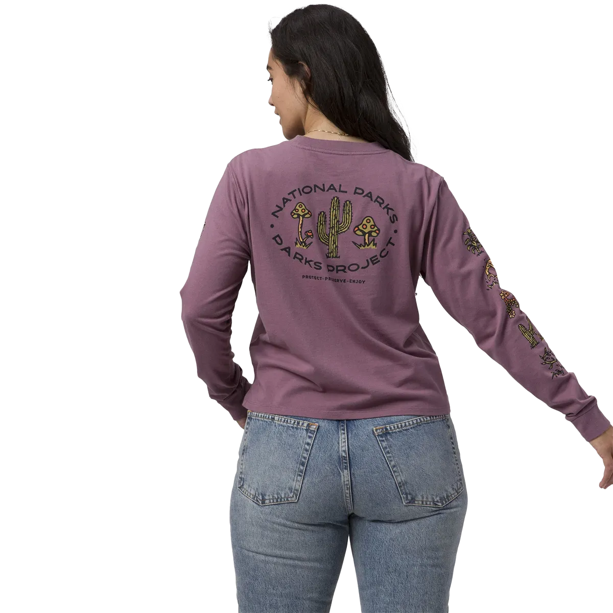 Women's 90s Doodle Parks Boxy Long Sleeve Tee