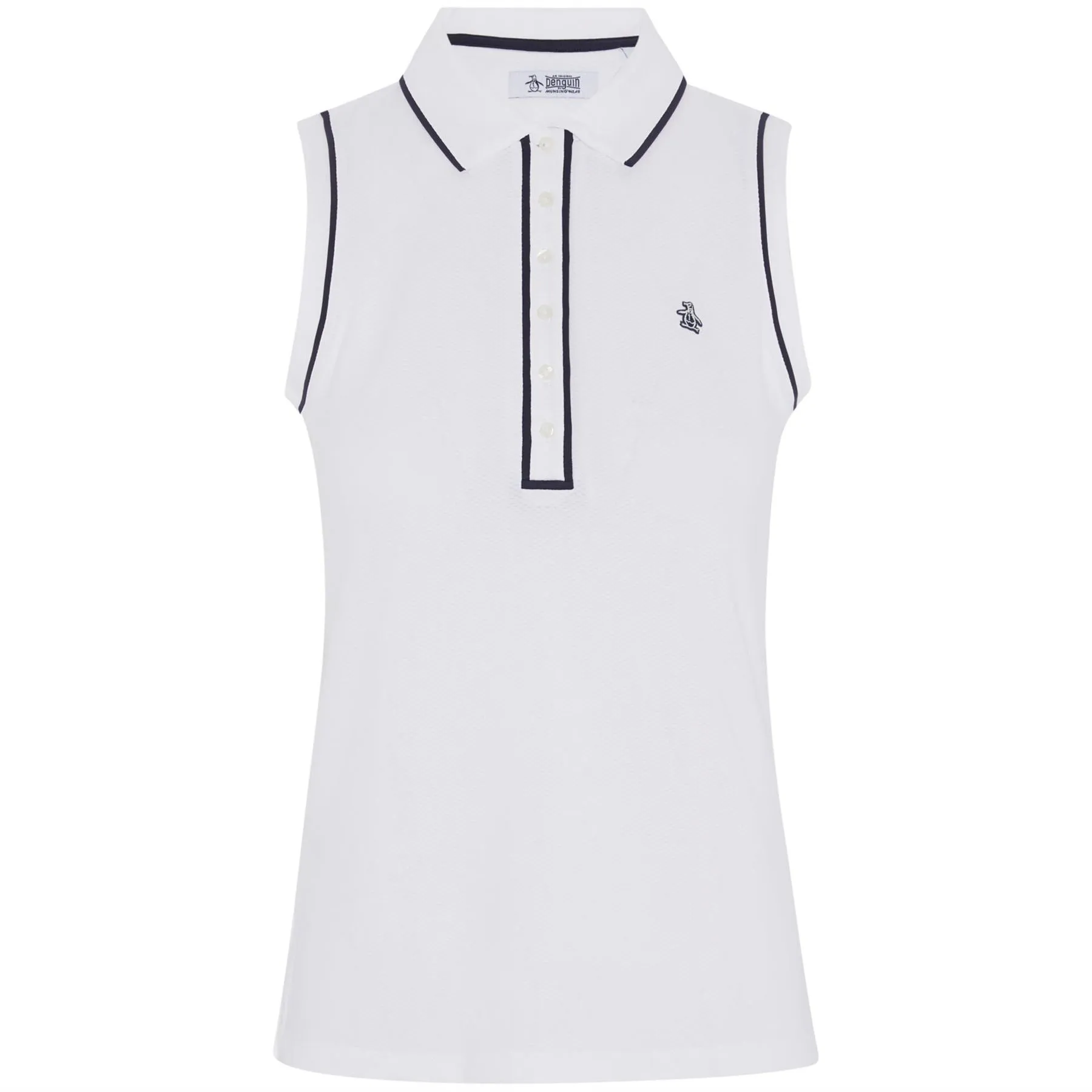 Womens Sleeveless Pique Veronica Polo Bright White - SS24