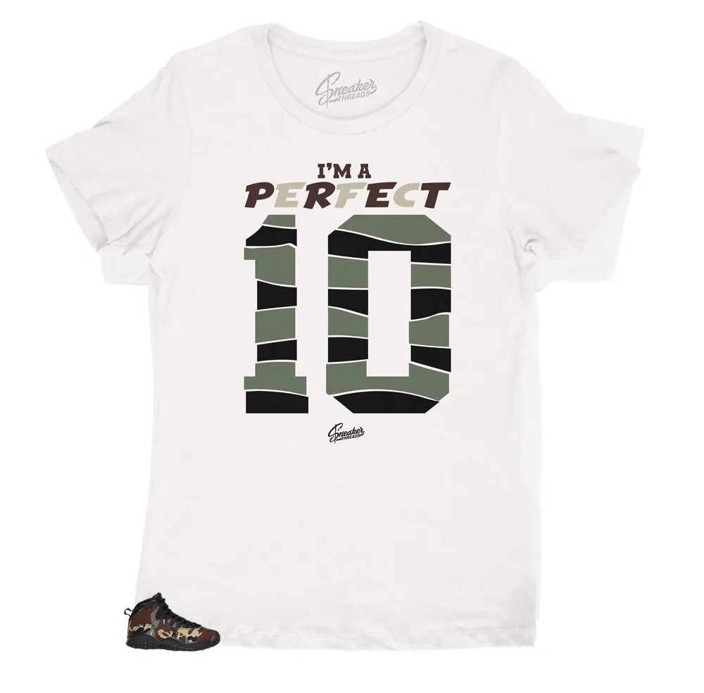 Womens - Woodland Camo 10 I AM A 10 Shirt